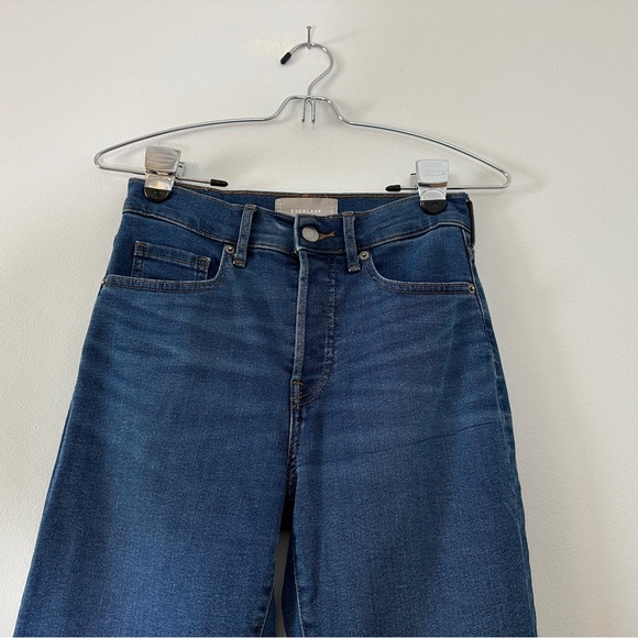 Everlane High Rise Slim Straight Ankle Button Fly Jeans - Picture 5 of 11
